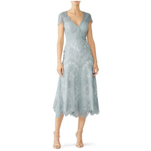 Catherine Deane Miya Blue Lace Midi Dress